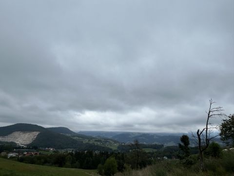 nizka oblačnost Rogla skrita v oblakih