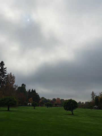 Arboretum Volčji potok čakajoč na sončne žarke